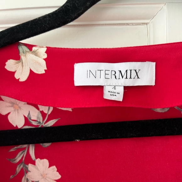 Red Floral Blouse - Picture 3 of 3